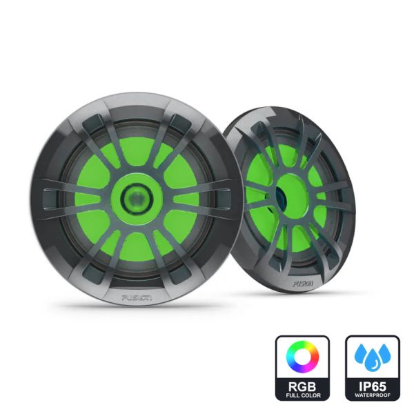 FUSION Lautsprecher EL-Serie, Sport, grau, 6.5" + RGB-Beleuchtung